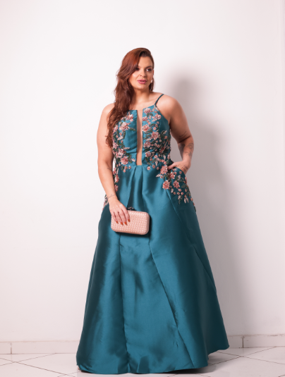 Vestido Terracota Alcinha Cruzado nas Costas