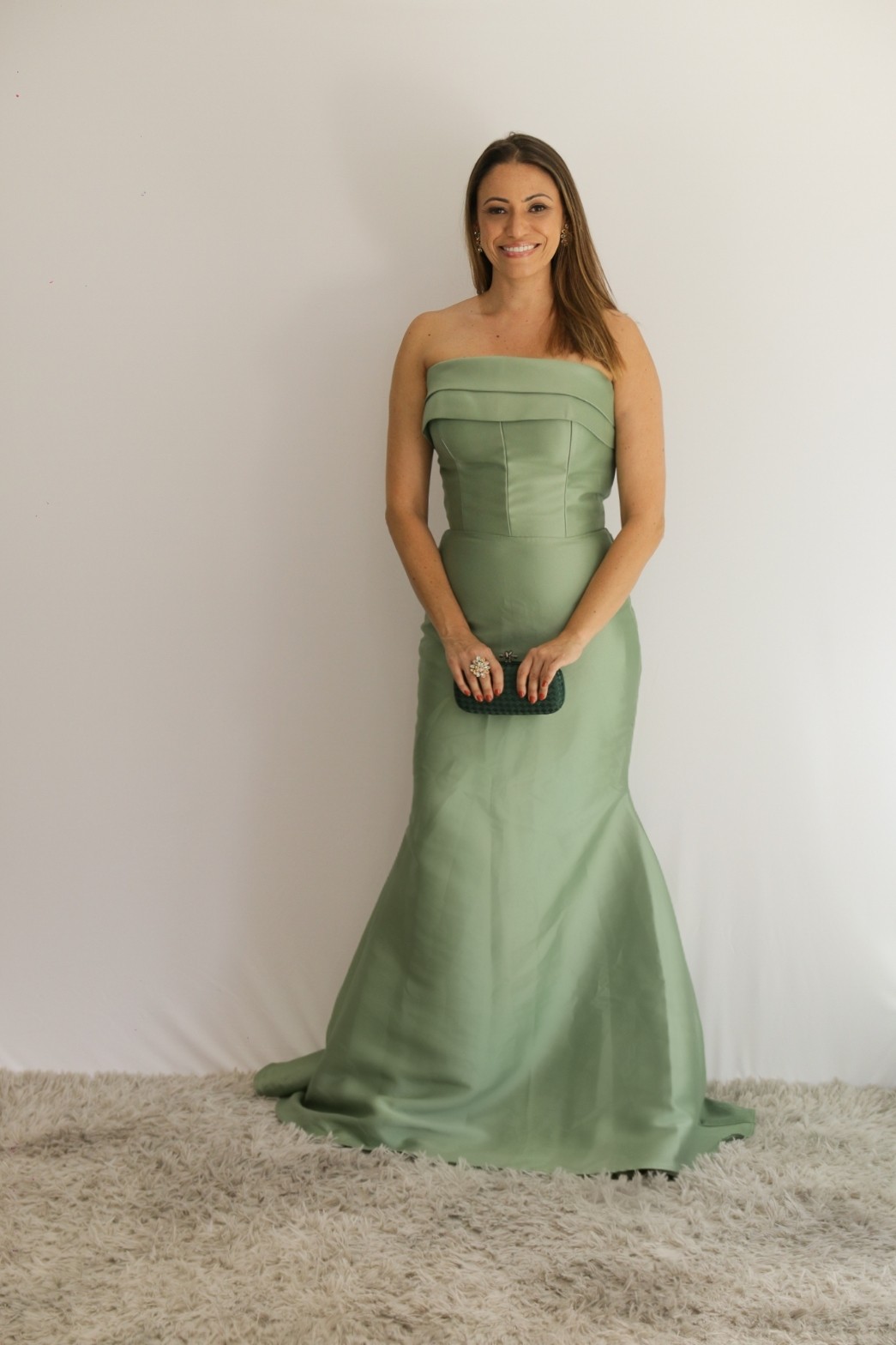Vestido Verde Sage Sereia Tomara - Que - Caia