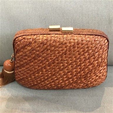 Clutch Empório Palha Terracota