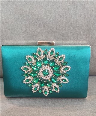 Clutch Verde Bordada