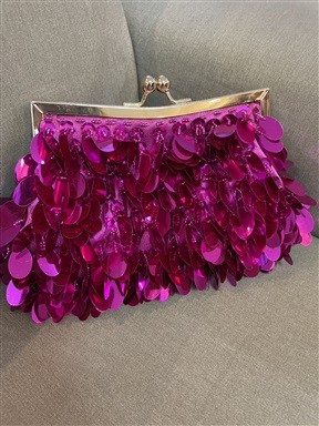 Clutch Pink Maxi Paetê