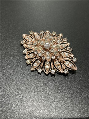 Broche Rose Gold com Strass