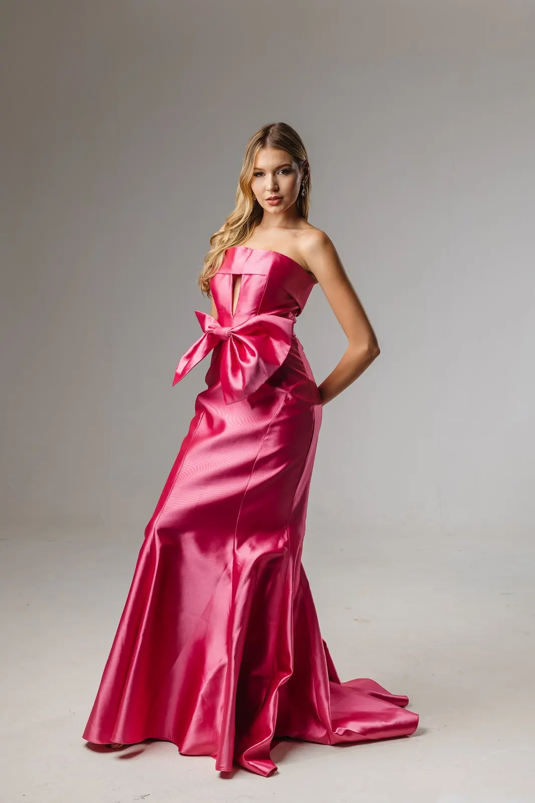Vestido Rosa Cinto com Laço TQC