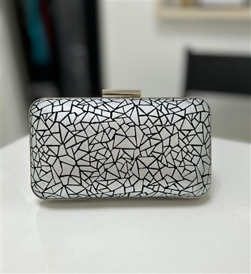 Clutch Prata e Preto
