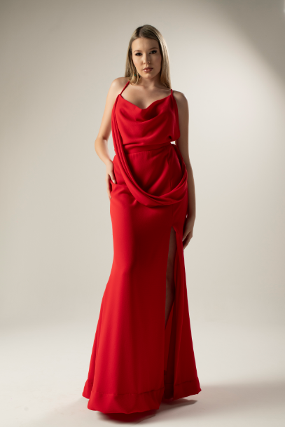 Vestido Vermelho Alcinha Cruzado nas Costas