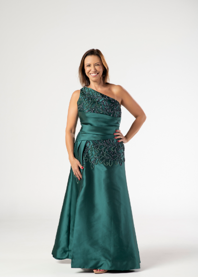 Vestido Verde Ombro Único