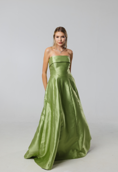 Vestido Verde Princesa Bolso TQC