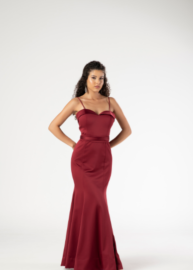 Vestido Marsala Sereia Alcinha