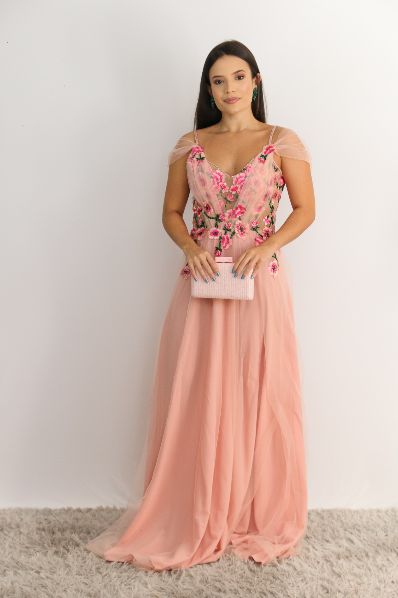 Vestido Bordado Flores
