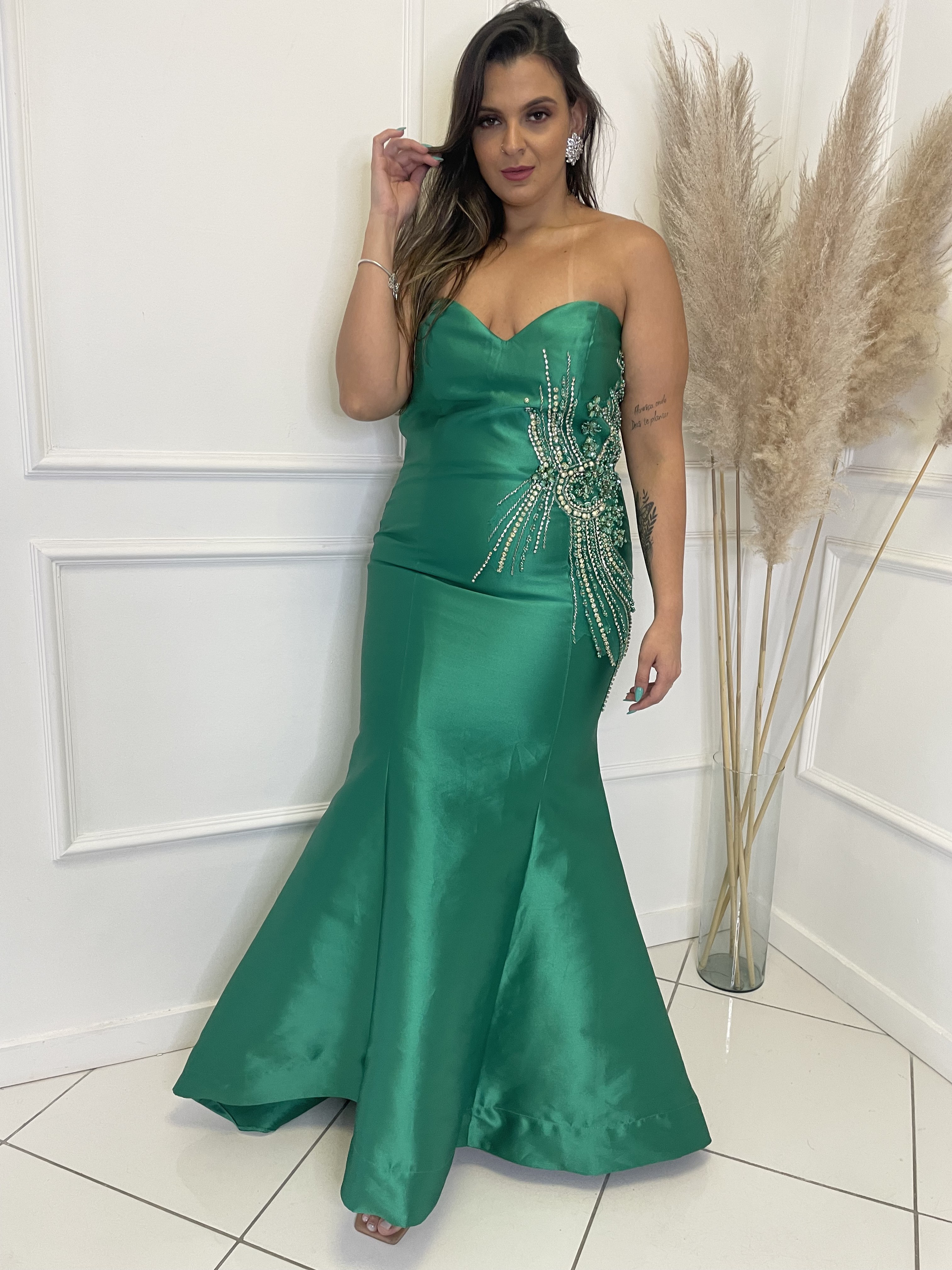 Vestido Verde Esmeralda Tomara - Que - Caia