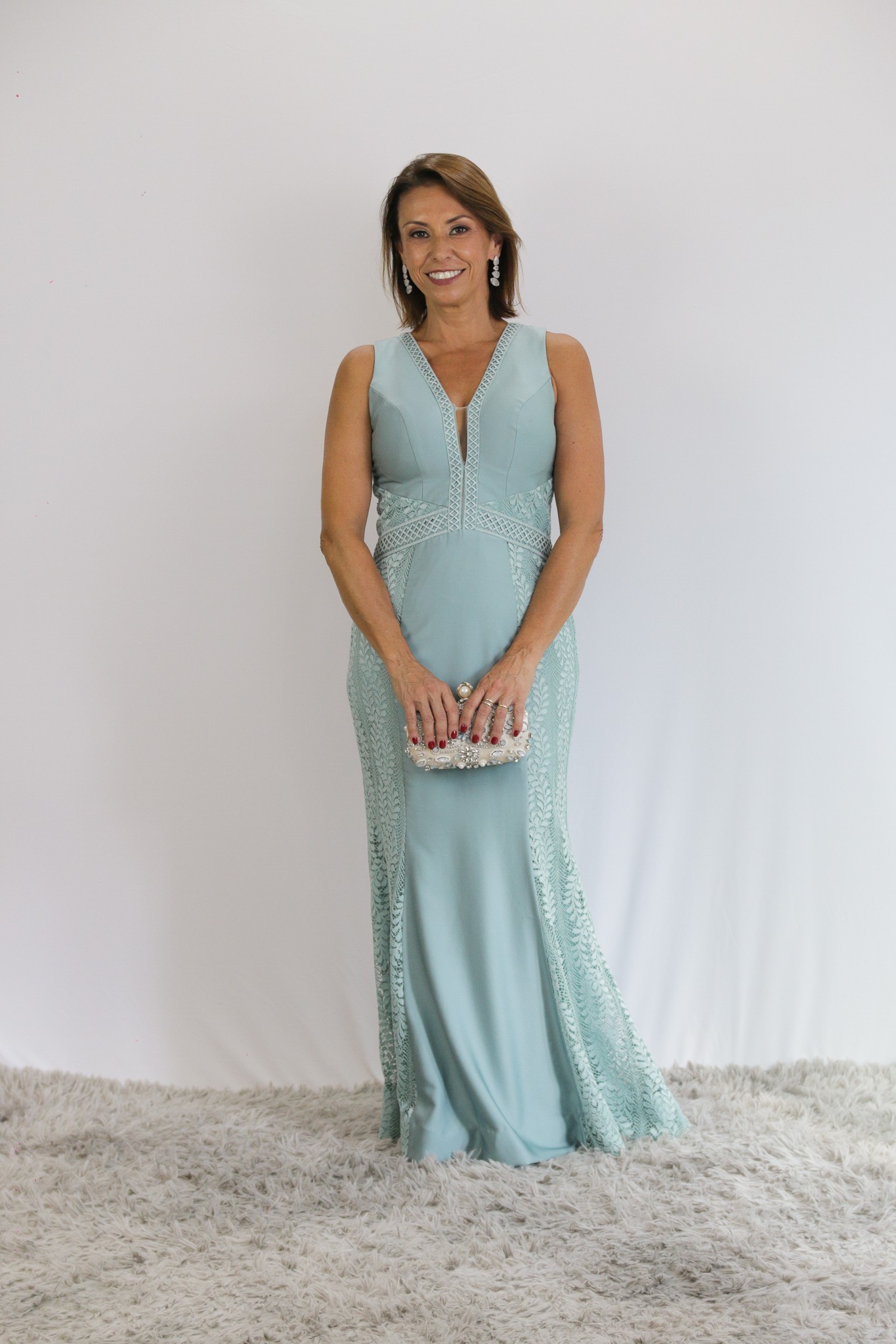 Vestido Verde Sage Renda