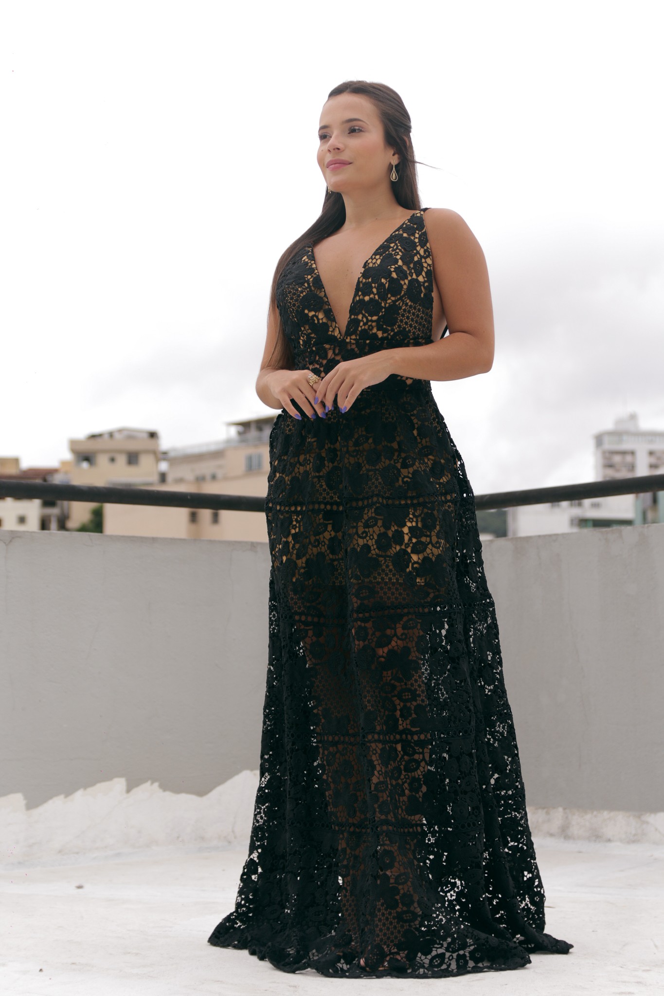 Vestido Agilitá Preto Renda 