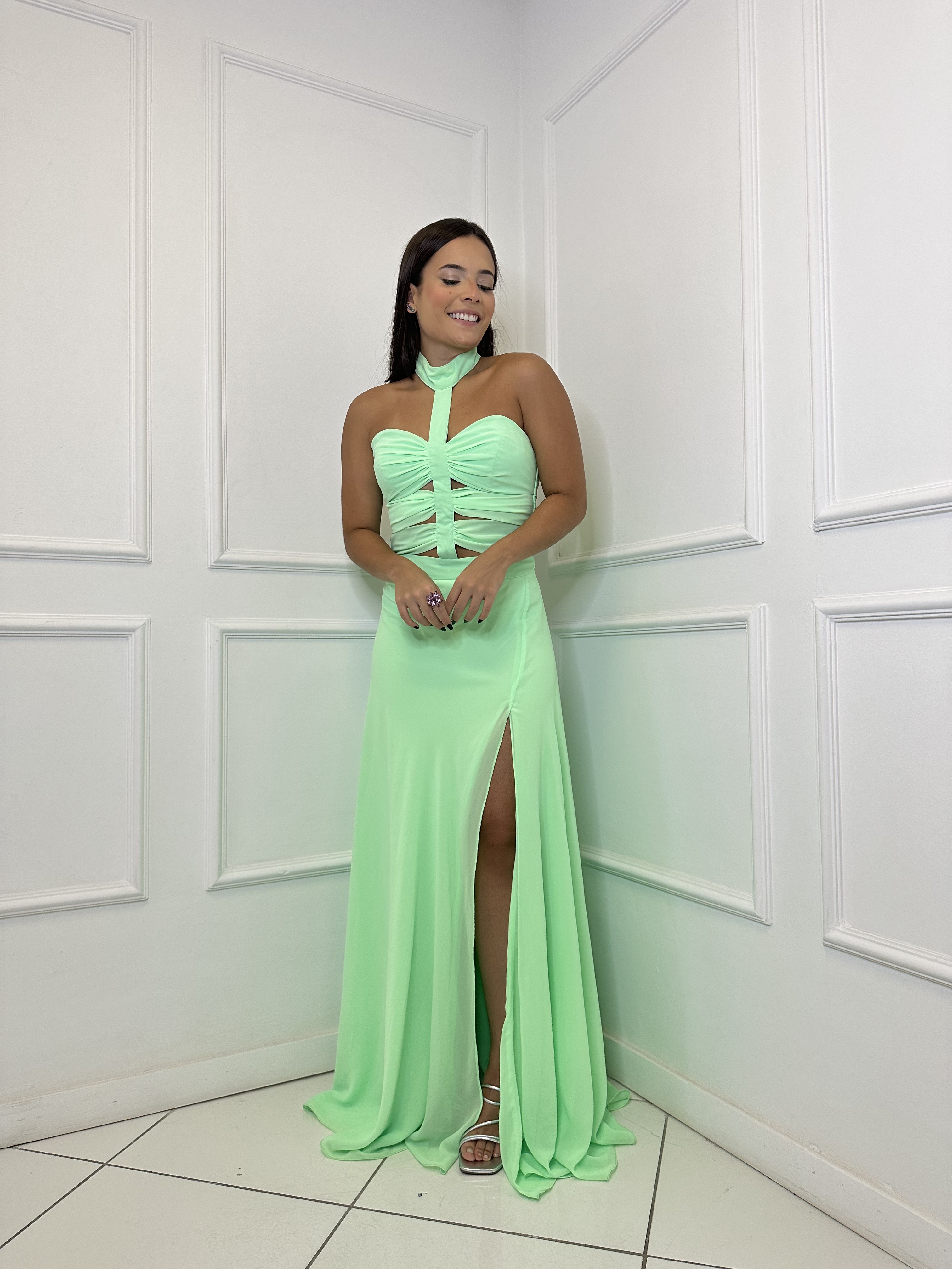 Vestido Verde Neon Tomara - Que - Caia Gola Alta