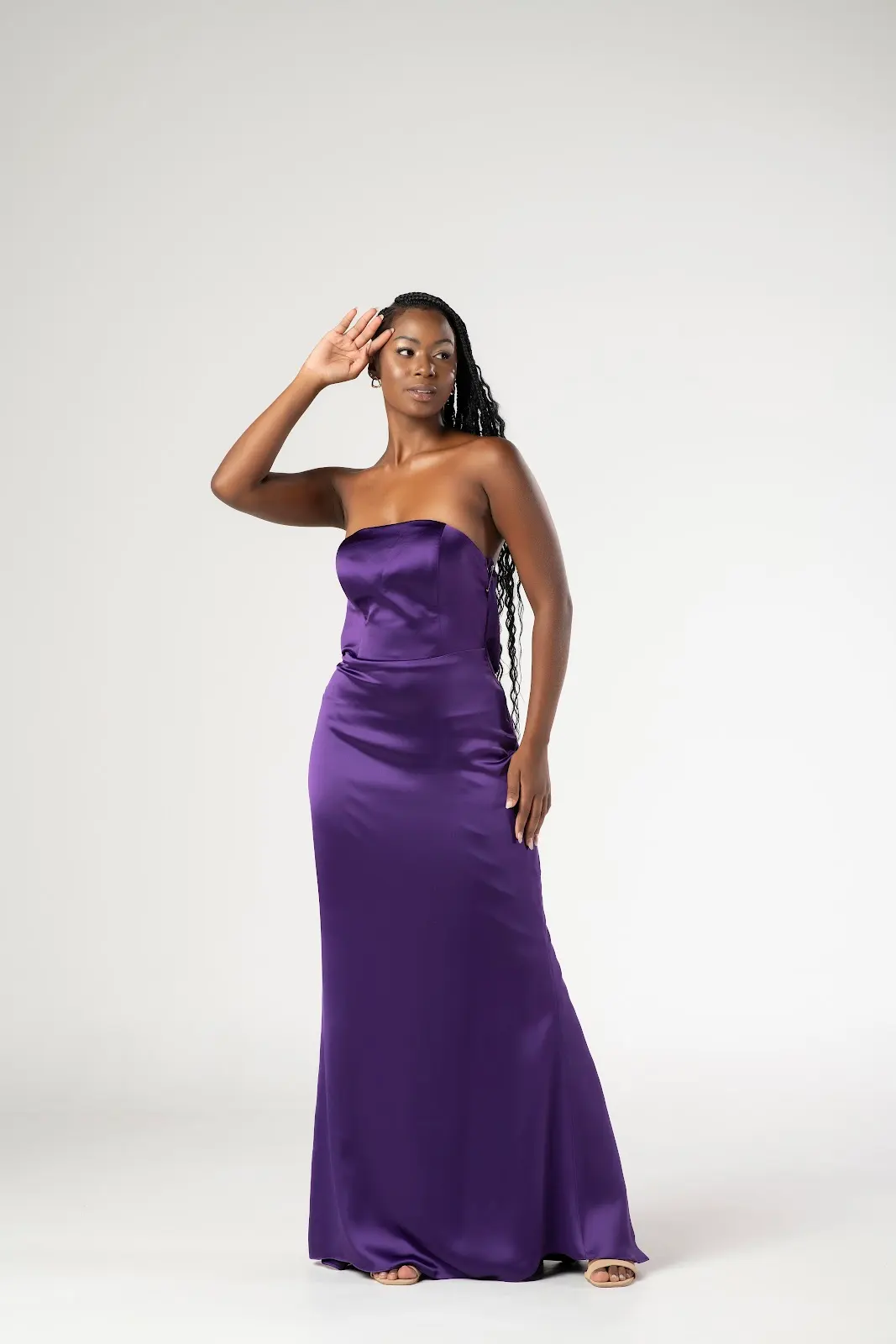 Vestido Roxo Fecho Metal Costas TQC