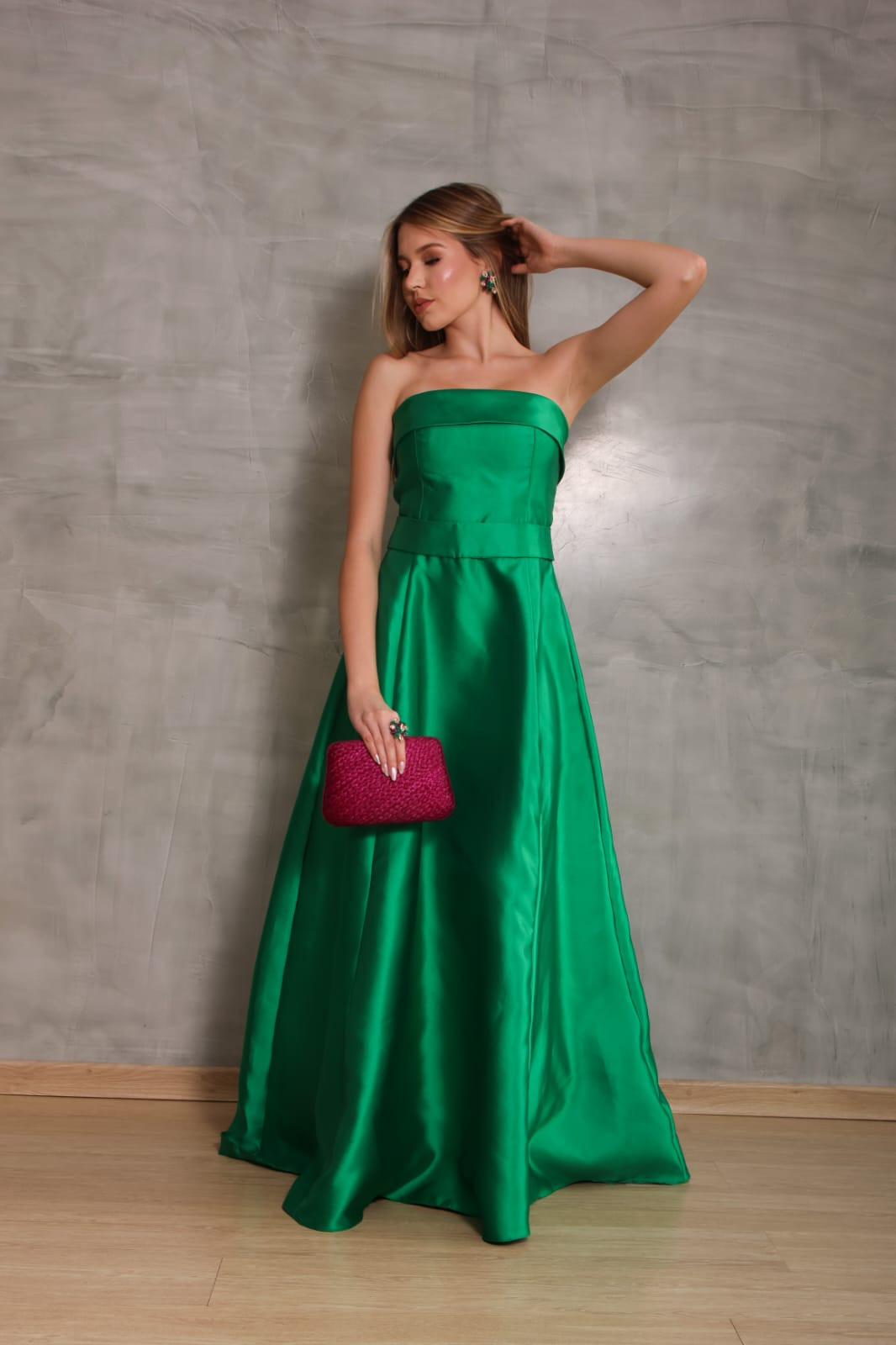 LONGO ALFAIATARIA TQC EVASE VERDE BANDEIRA COM CINTO