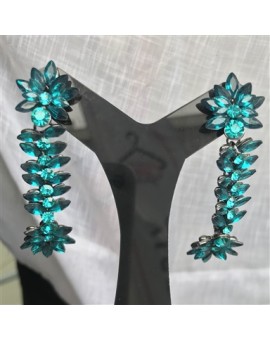 Brinco Azul Turquesa Comprido