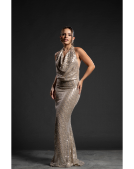 Vestido Prata Frente Única