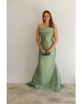 Vestido Verde Sage Sereia Tomara - Que - Caia