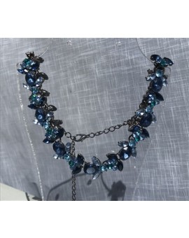 Colar Choker Azul Iris