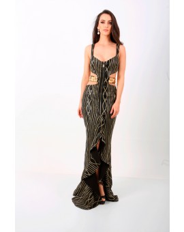Vestido Fabulous Agilita - Preto e Dourado