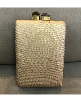 Clutch Empório Palha Dourada