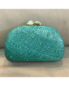 Clutch Empório Palha Verde