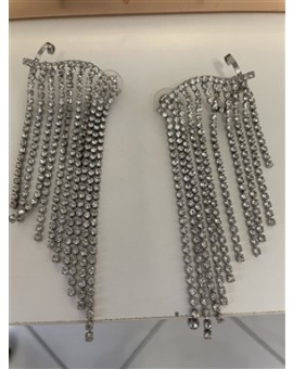 Ear Cuff Prata Franja