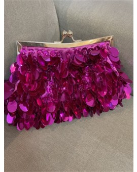 Clutch Pink Maxi Paetê