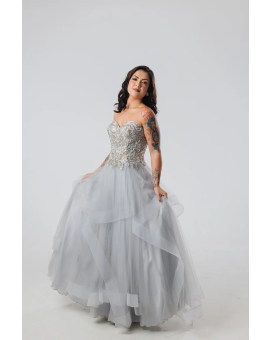Vestido Cinza Princesa TQC