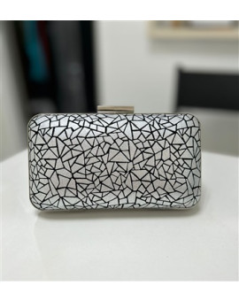 Clutch Prata e Preto