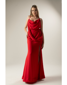 Vestido Vermelho Alcinha Cruzado nas Costas