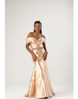 Vestido Dourado Claro Alfaiataria 