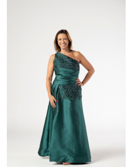 Vestido Verde Ombro Único