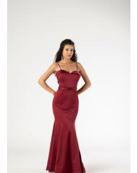 Vestido Marsala Sereia Alcinha