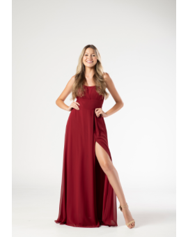 Vestido Terracota Alcinha Cruzado nas Costas