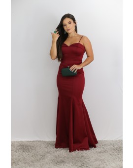 Vestido Alcinha Marsala Sereia