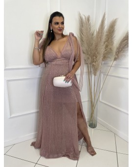 Vestido Rose Tule com Brilho
