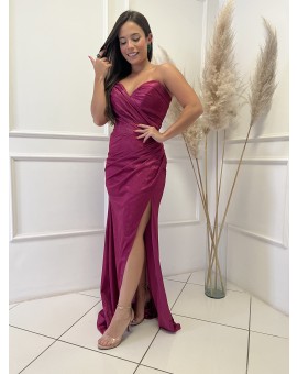 Vestido Fúcsia Pink Tomara - Que - Caia Lurex