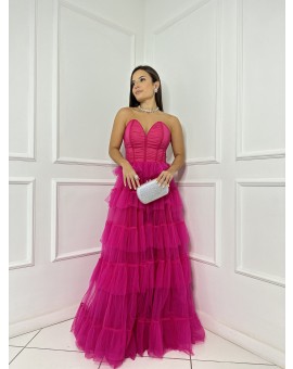 Vestido Pink Tomara - Que - Caia e Saia em Camadas