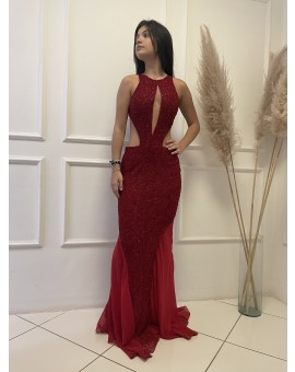 Vestido Lia Rabello - Vermelho Bordado