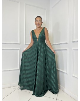 Vestido Verde Esmeralda Rodado