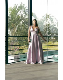 Vestido Lavanda Tiras nas Costas