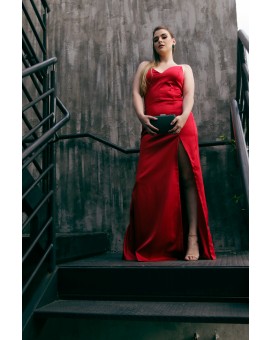 Vestido Vermelho Tomara - Que - Caia Fenda