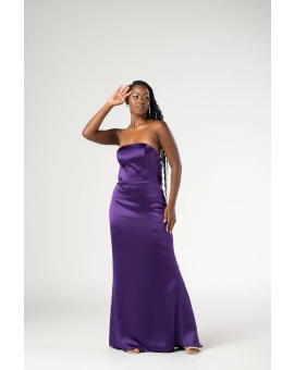 Vestido Roxo Fecho Metal Costas TQC