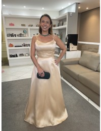 Vestido Dourado Princesa