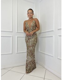 Vestido Patricia Bonaldi - Gold Decote
