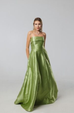 Vestido Verde Princesa Bolso TQC