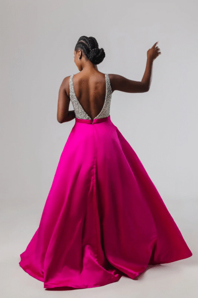 Vestido Saia Pink e Tronco Prata - Imagem 2