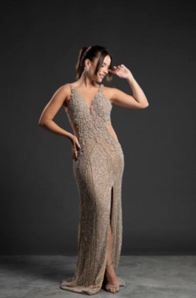 Vestido Prata Helena