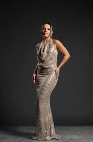 Vestido Prata Frente Única